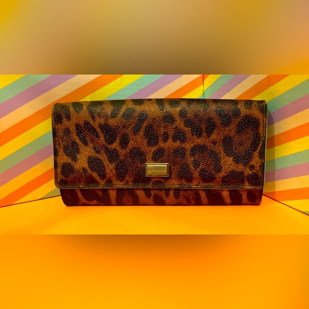 DOLCE & GABBANA Leopard Print Women's Wallet